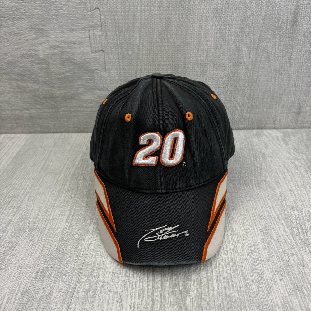 Vintage Y2K‎ Tony Stewart NASCAR Hat Cap Strap Back Orange White Auto Car Racing
